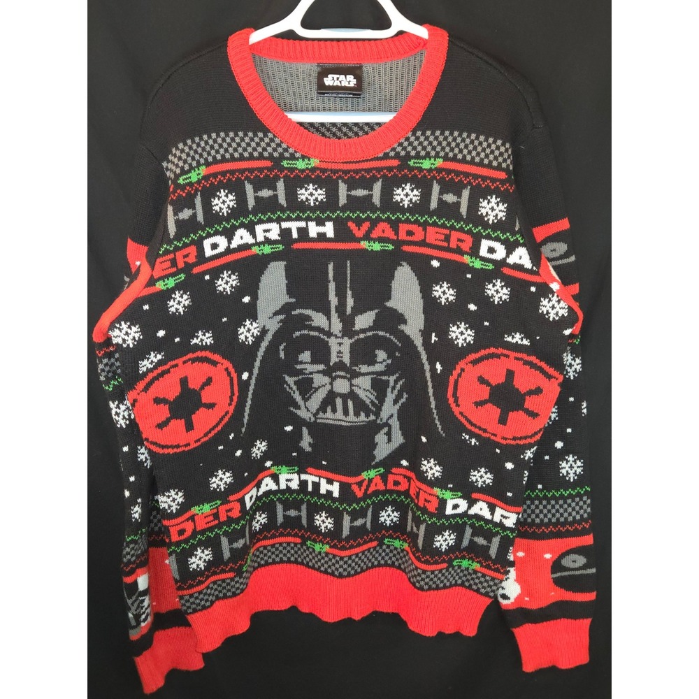 Star Wars Darth Vader Ugly Christmas Sweater Mens XL Galactic Empire Knit